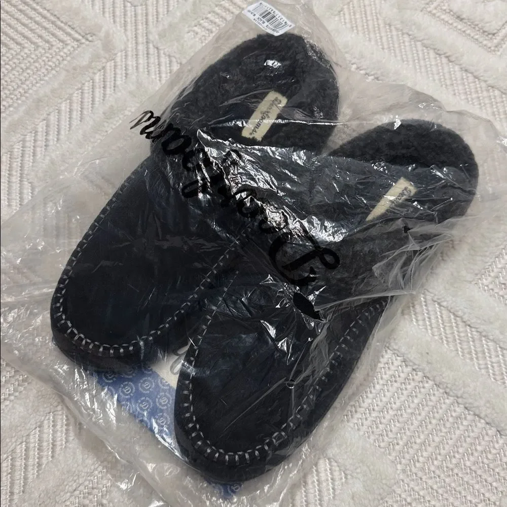 Dearfoams Men's Marshall Microsuede Moccasin Toe Clog House Shoe Slipper